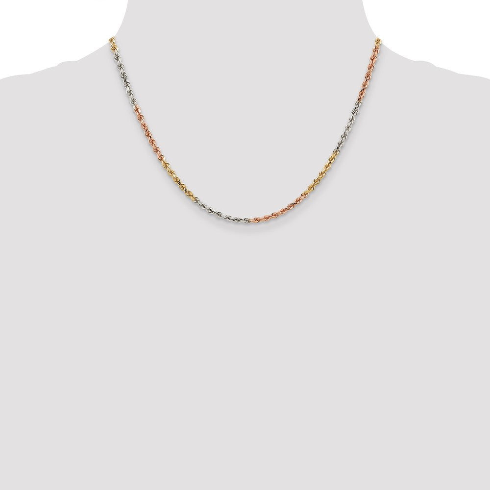 Gold (10K & 14K) Diamond-Cut Rope Chain — 2.9 mm