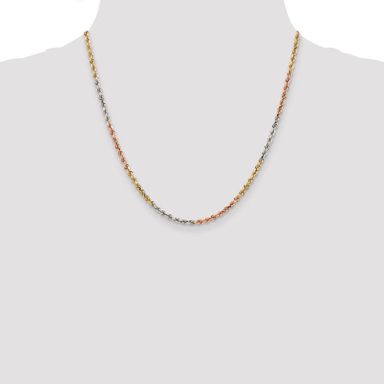 Gold (10K & 14K) Diamond-Cut Rope Chain — 2.9 mm