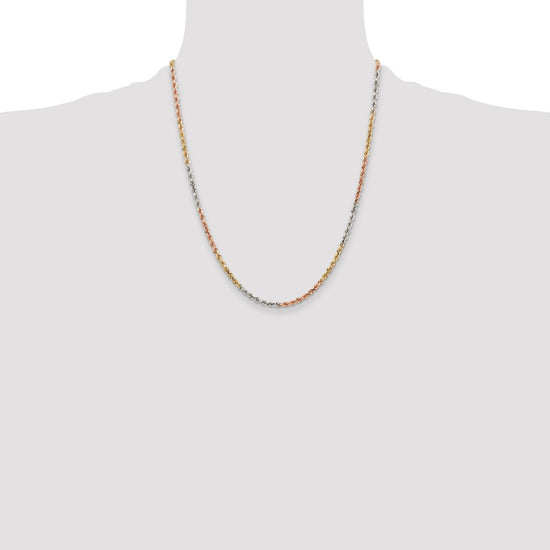 Gold (10K & 14K) Diamond-Cut Rope Chain — 2.9 mm