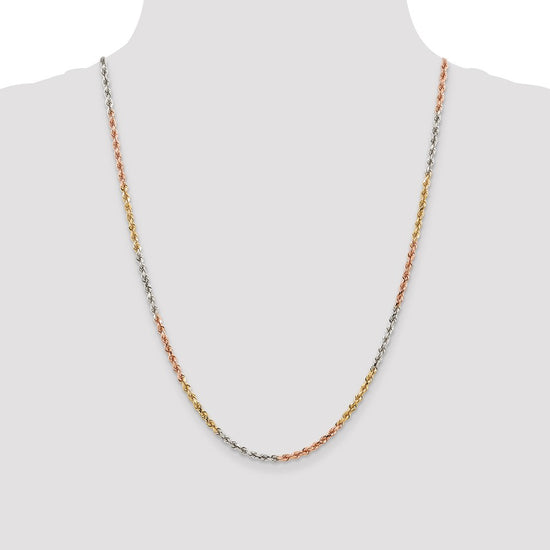 Gold (10K & 14K) Diamond-Cut Rope Chain — 2.9 mm