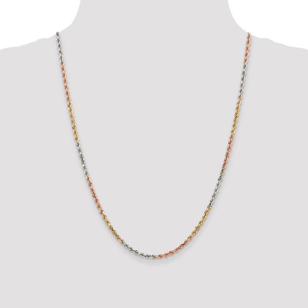 Gold (10K & 14K) Diamond-Cut Rope Chain — 2.9 mm