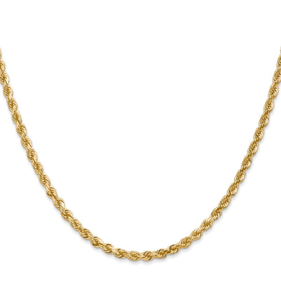 Gold (10K & 14K) Diamond-Cut Rope Chain — 3 mm