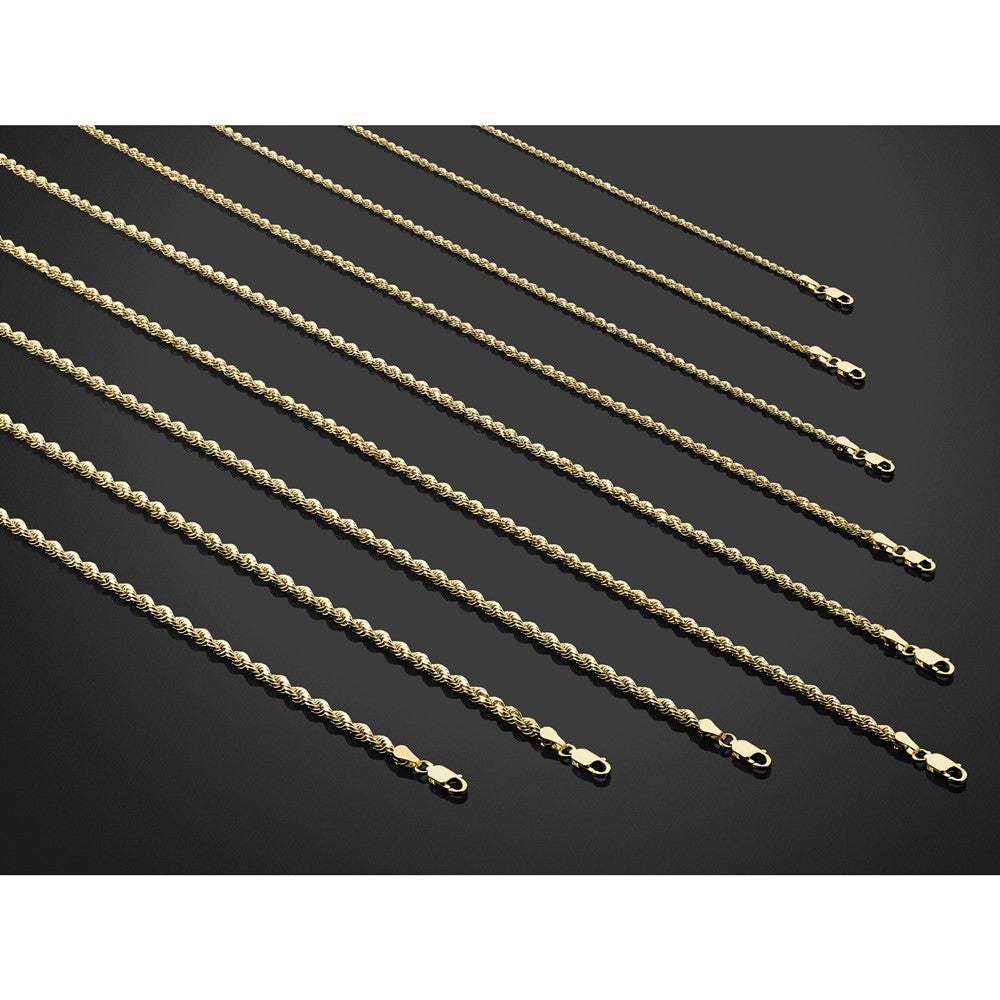 Gold (10K & 14K) Diamond-Cut Rope Chain — 3.75 mm