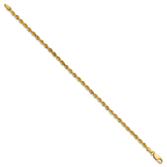 Gold (10K & 14K) Diamond-Cut Rope Chain — 3 mm