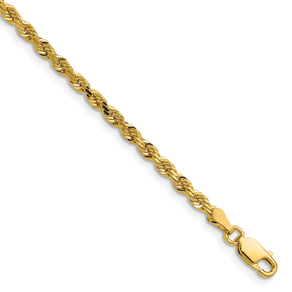 Gold (10K & 14K) Diamond-Cut Rope Chain — 3 mm