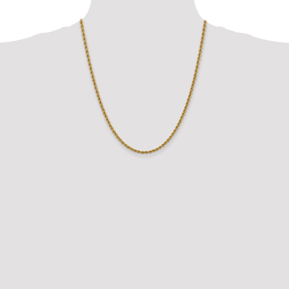 Gold (10K & 14K) Regular Rope Chains — 3 mm
