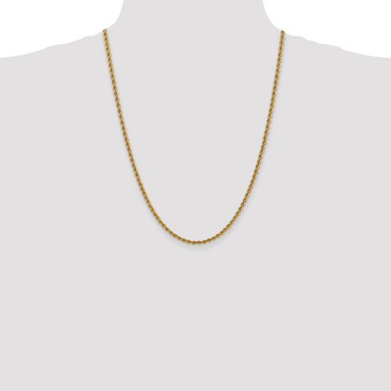 Gold (10K & 14K) Regular Rope Chains — 3 mm