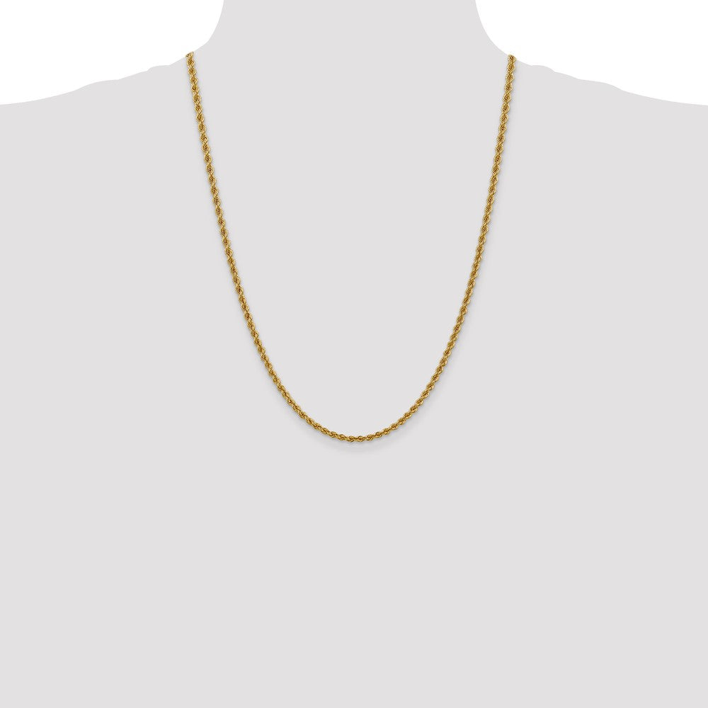Gold (10K & 14K) Regular Rope Chains — 3 mm