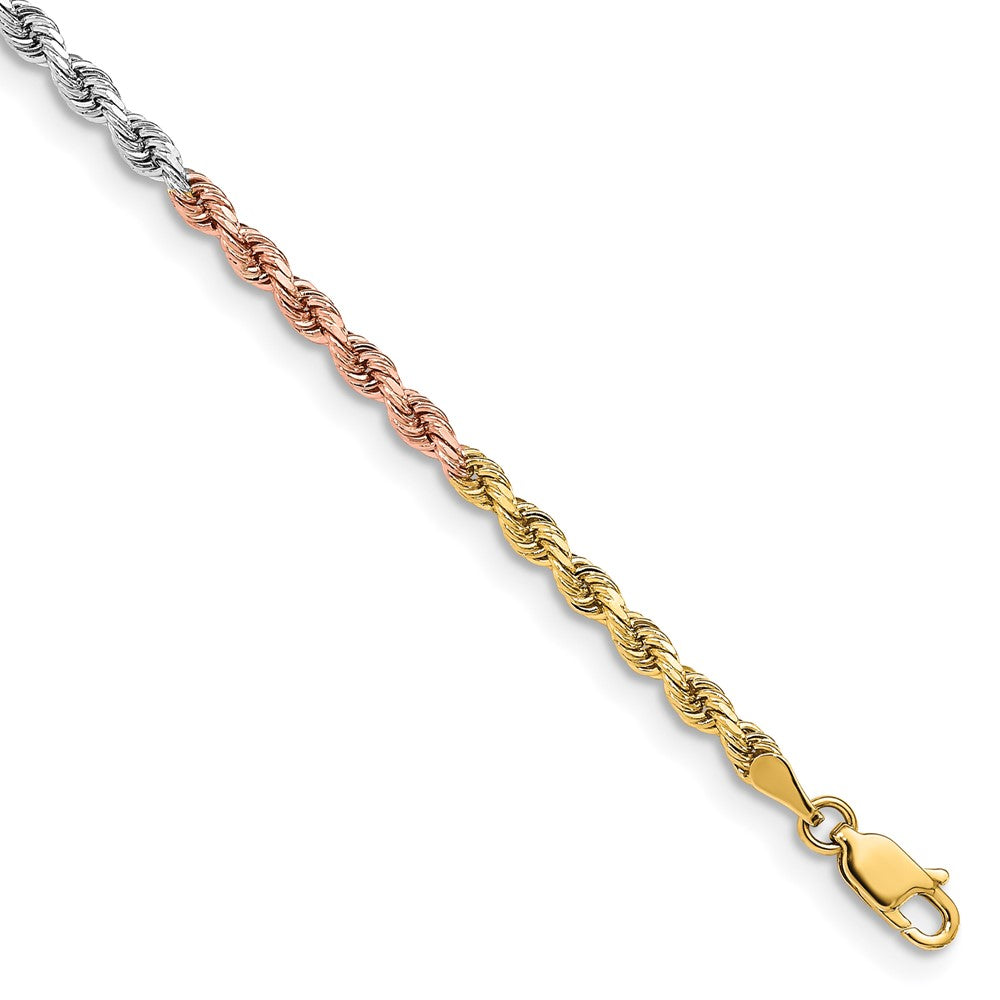 Gold (10K & 14K) Diamond-Cut Rope Chain — 3 mm