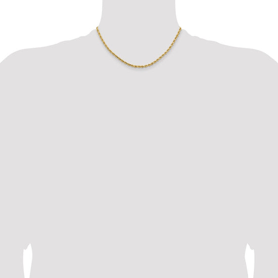 Gold (10K & 14K) Diamond-Cut Rope Chain — 3.25 mm