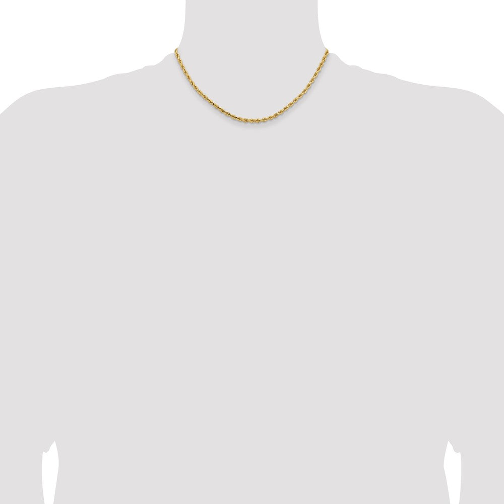 Gold (10K & 14K) Diamond-Cut Rope Chain — 3.25 mm