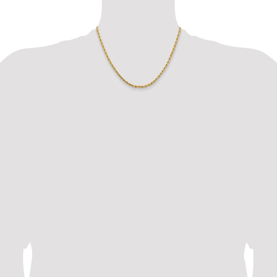 Gold (10K & 14K) Diamond-Cut Rope Chain — 3.25 mm