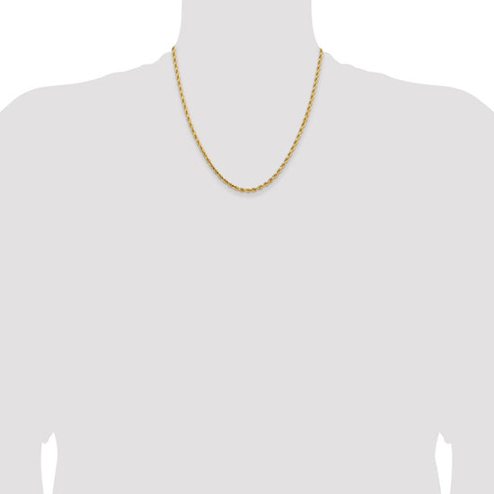 Gold (10K & 14K) Diamond-Cut Rope Chain — 3.25 mm