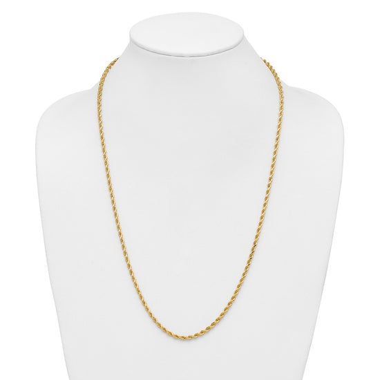 Gold (10K & 14K) Diamond-Cut Rope Chain — 3.25 mm