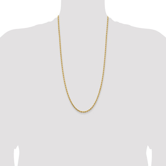 Gold (10K & 14K) Diamond-Cut Rope Chain — 3.25 mm
