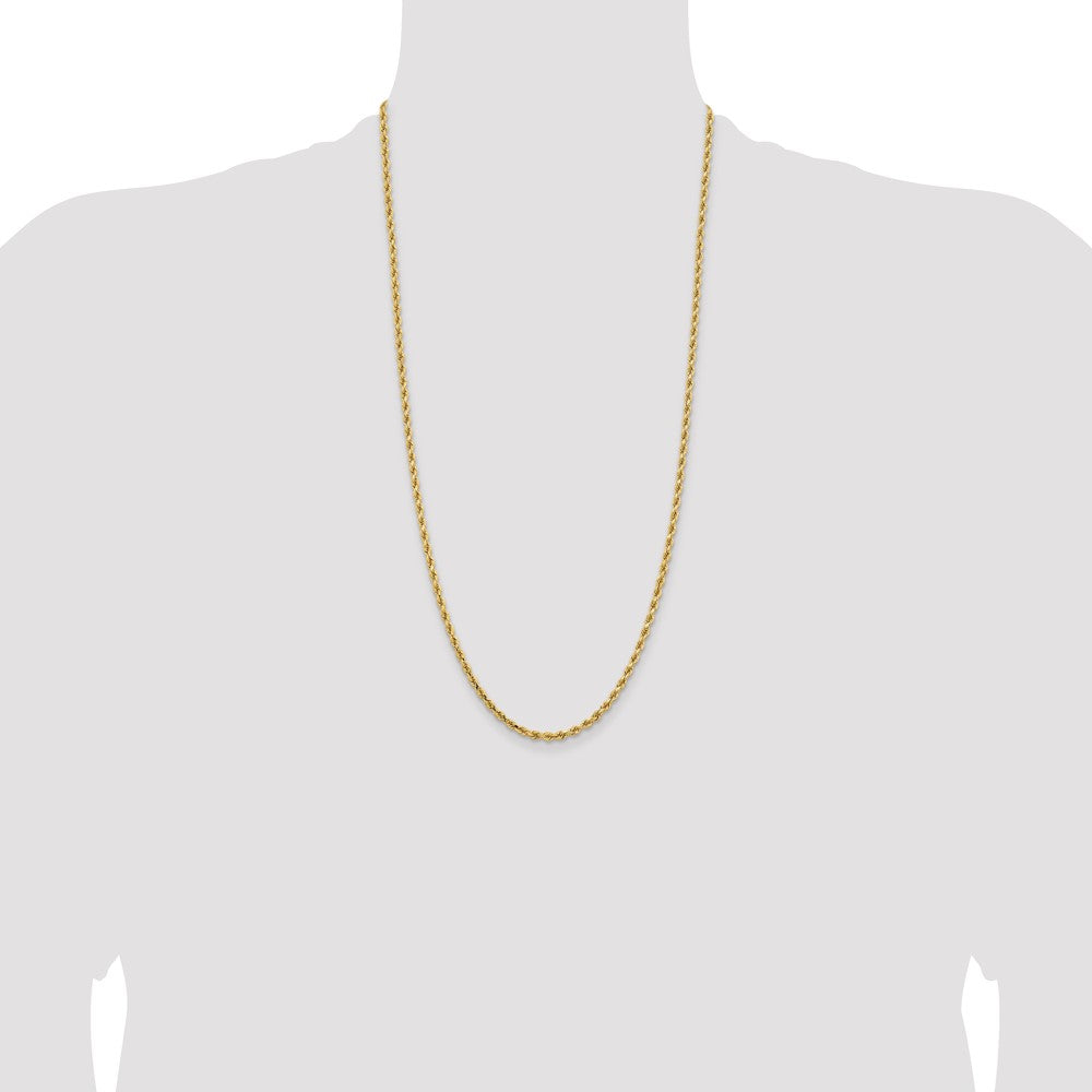 Gold (10K & 14K) Diamond-Cut Rope Chain — 3.25 mm