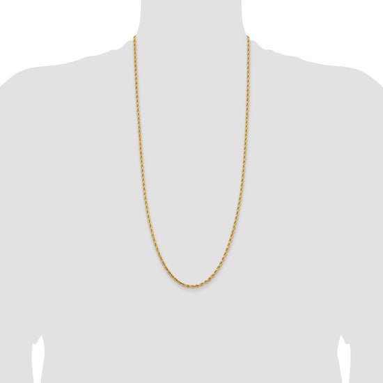 Gold (10K & 14K) Diamond-Cut Rope Chain — 3.25 mm