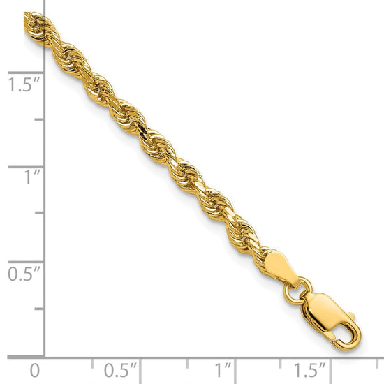 Gold (10K & 14K) Diamond-Cut Rope Chain — 3.25 mm