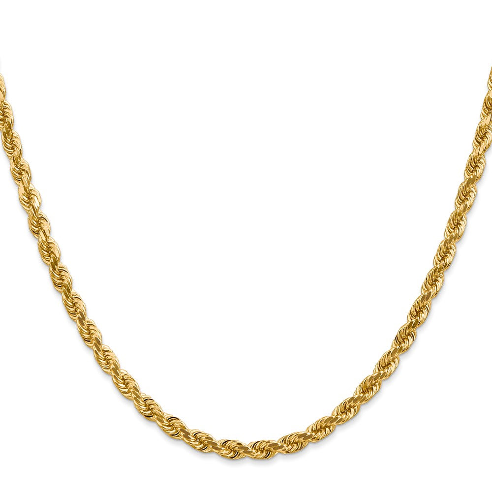 Gold (10K & 14K) Diamond-Cut Rope Chain — 4 mm