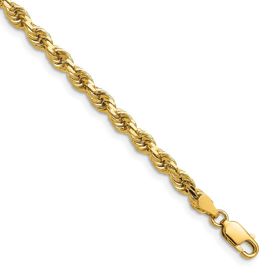 Gold (10K & 14K) Diamond-Cut Rope Chain — 4 mm