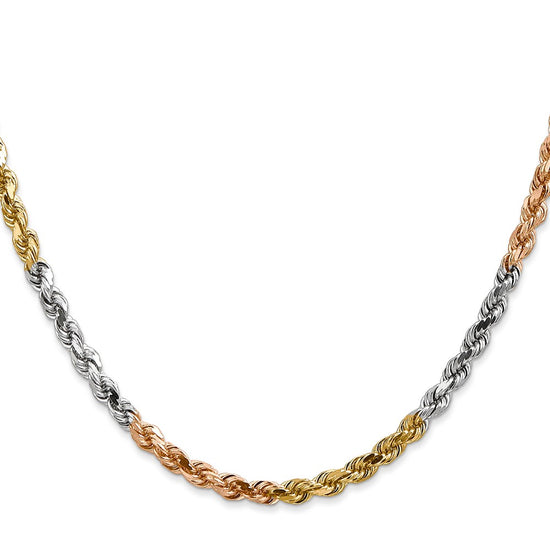 Gold (10K & 14K) Diamond-Cut Rope Chain — 4 mm