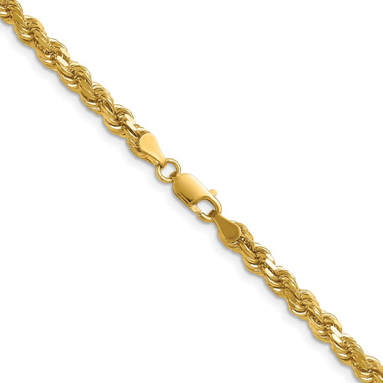 Gold (10K & 14K) Diamond-Cut Rope Chain — 4.25 mm