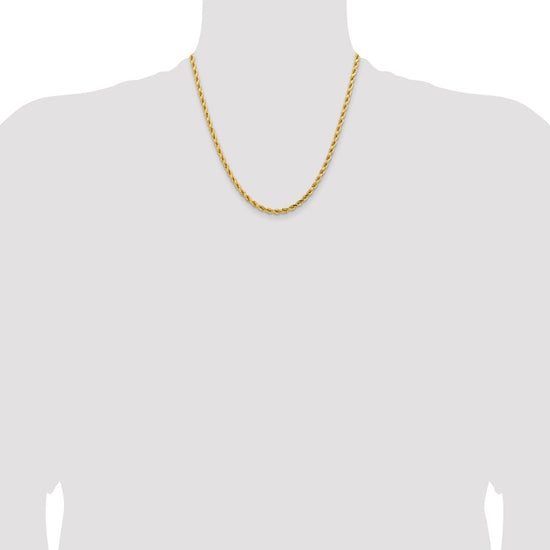 Gold (10K & 14K) Diamond-Cut Rope Chain — 4.25 mm
