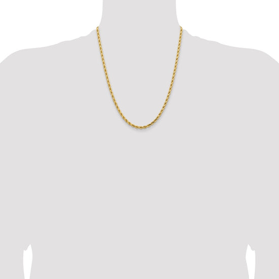 Gold (10K & 14K) Diamond-Cut Rope Chain — 4.25 mm