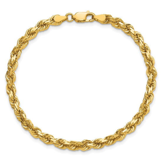 Gold (10K & 14K) Diamond-Cut Rope Chain — 4.25 mm