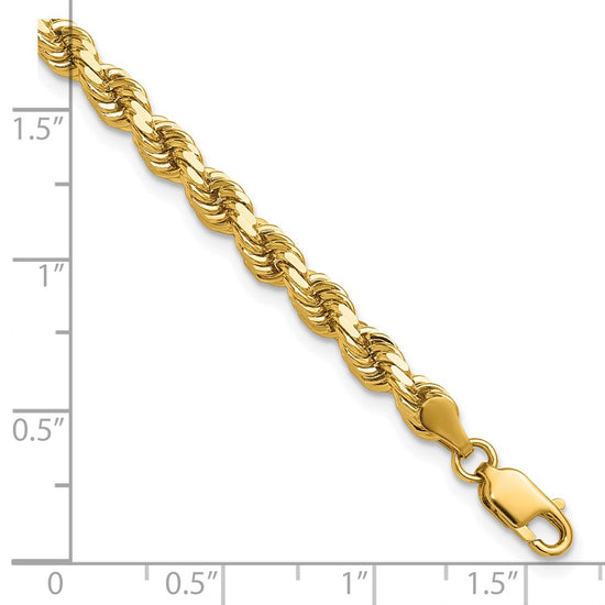 Gold (10K & 14K) Diamond-Cut Rope Chain — 4.25 mm