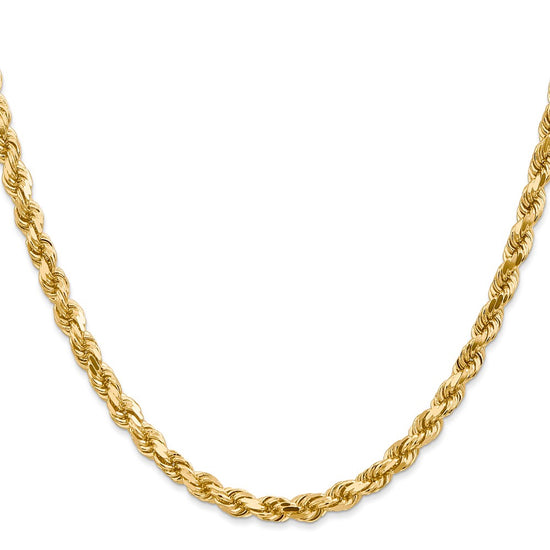 Gold (10K & 14K) Diamond-Cut Rope Chain — 4.5 mm