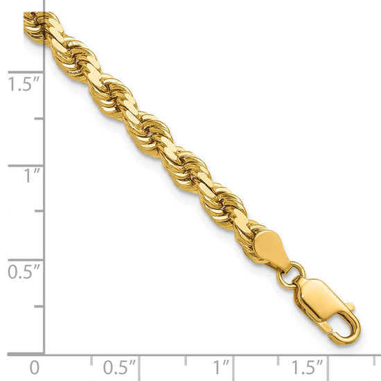 Gold (10K & 14K) Diamond-Cut Rope Chain — 4.5 mm