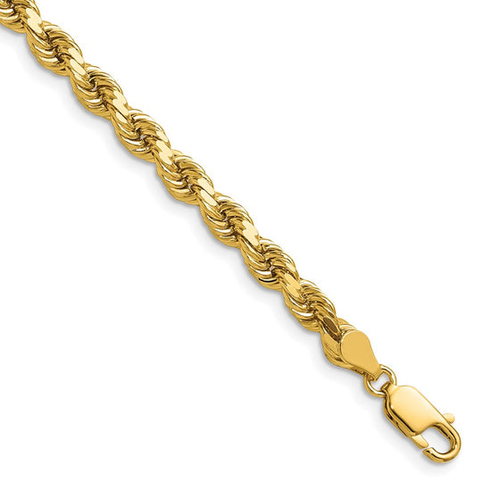 Gold (10K & 14K) Diamond-Cut Rope Chain — 4.5 mm