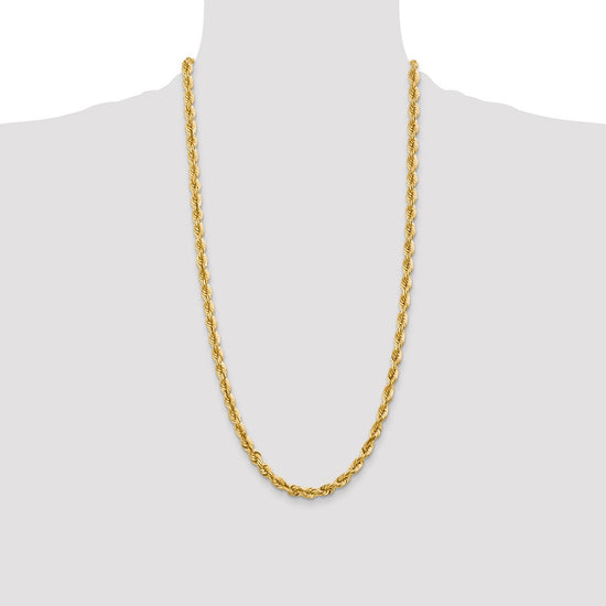 Gold (10K & 14K) Diamond-Cut Rope Chain — 5.5 mm