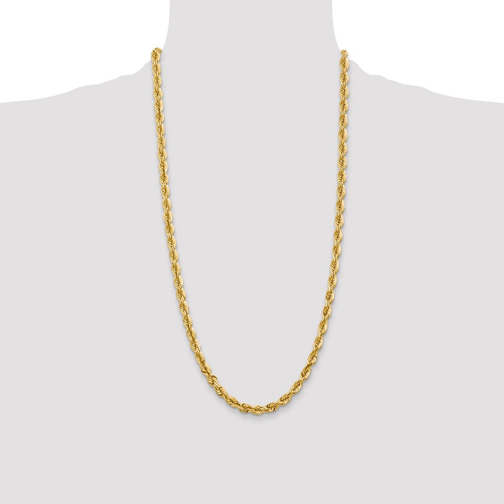 Gold (10K & 14K) Diamond-Cut Rope Chain — 5.5 mm