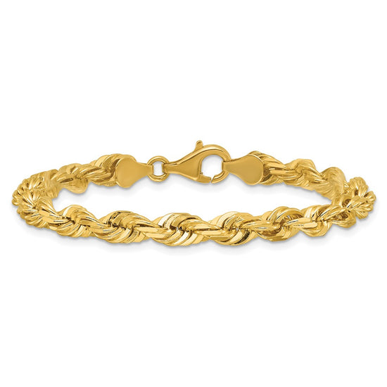 Gold (10K & 14K) Diamond-Cut Rope Chain — 5.5 mm