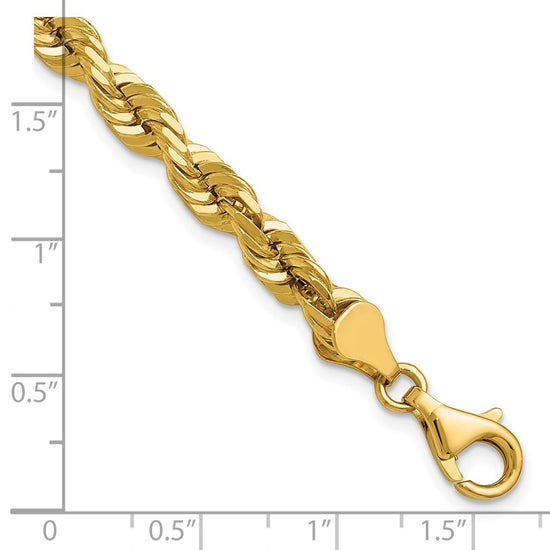 Gold (10K & 14K) Diamond-Cut Rope Chain — 5.5 mm