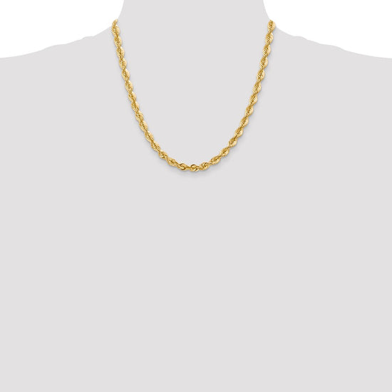 Gold (10K & 14K) Regular Rope Chains — 6 mm