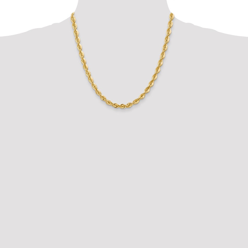 Gold (10K & 14K) Regular Rope Chains — 6 mm