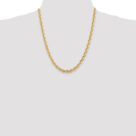 Gold (10K & 14K) Regular Rope Chains — 6 mm