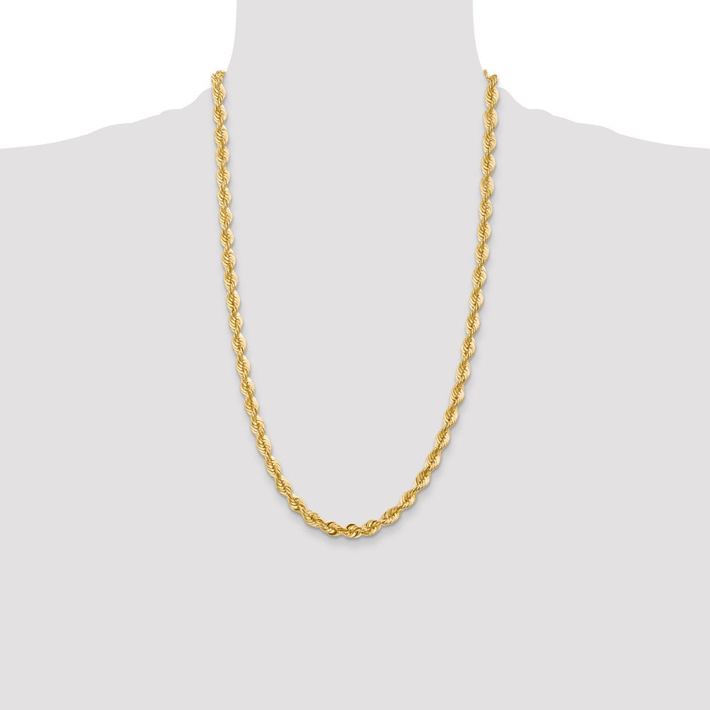 Gold (10K & 14K) Regular Rope Chains — 6 mm