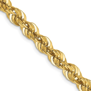 Gold (10K & 14K) Regular Rope Chains — 6 mm