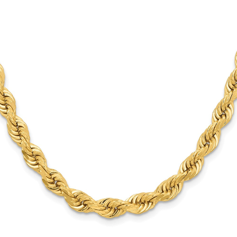 Gold (10K & 14K) Diamond-Cut Rope Chain — 6.5 mm