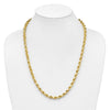 Gold (10K & 14K) Diamond-Cut Rope Chain — 6.5 mm