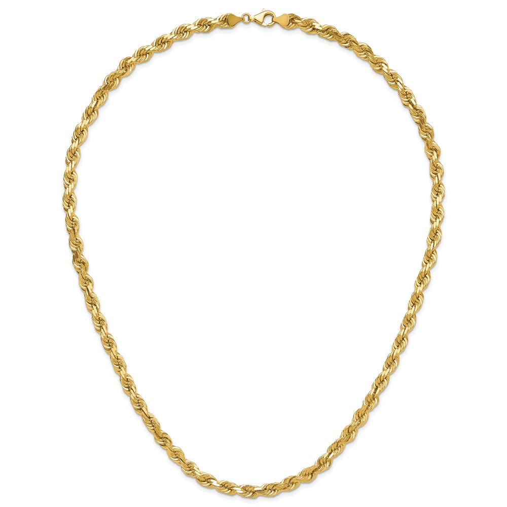 Gold (10K & 14K) Diamond-Cut Rope Chain — 6.5 mm