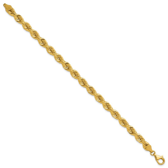 Gold (10K & 14K) Diamond-Cut Rope Chain — 6.5 mm