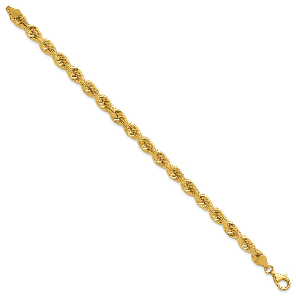 Gold (10K & 14K) Diamond-Cut Rope Chain — 6.5 mm