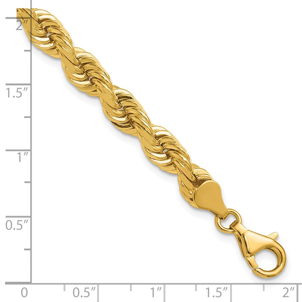 Gold (10K & 14K) Diamond-Cut Rope Chain — 6.5 mm