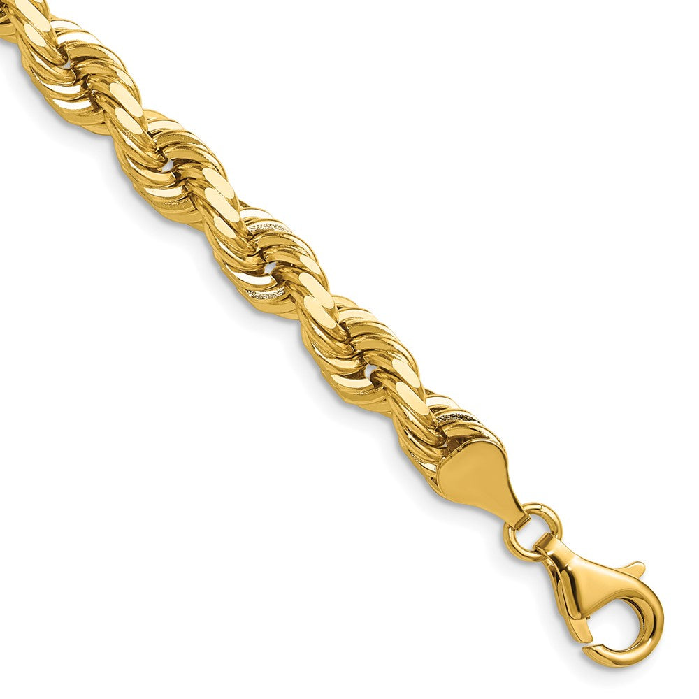 Gold (10K & 14K) Diamond-Cut Rope Chain — 6.5 mm