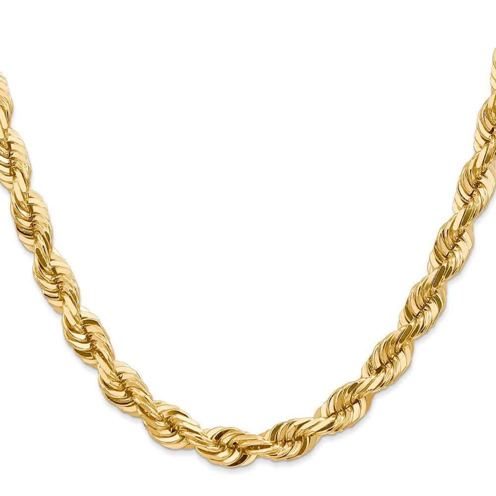 Gold (10K & 14K) Diamond-Cut Rope Chain — 7 mm